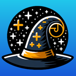App icon showing a wizard hat and math symbols